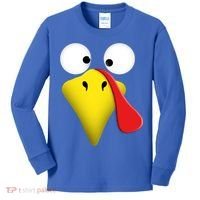 Happy Thanksgiving Turkey Outfit Funny Gift Kids Long Sleeve Shirt thumb 0