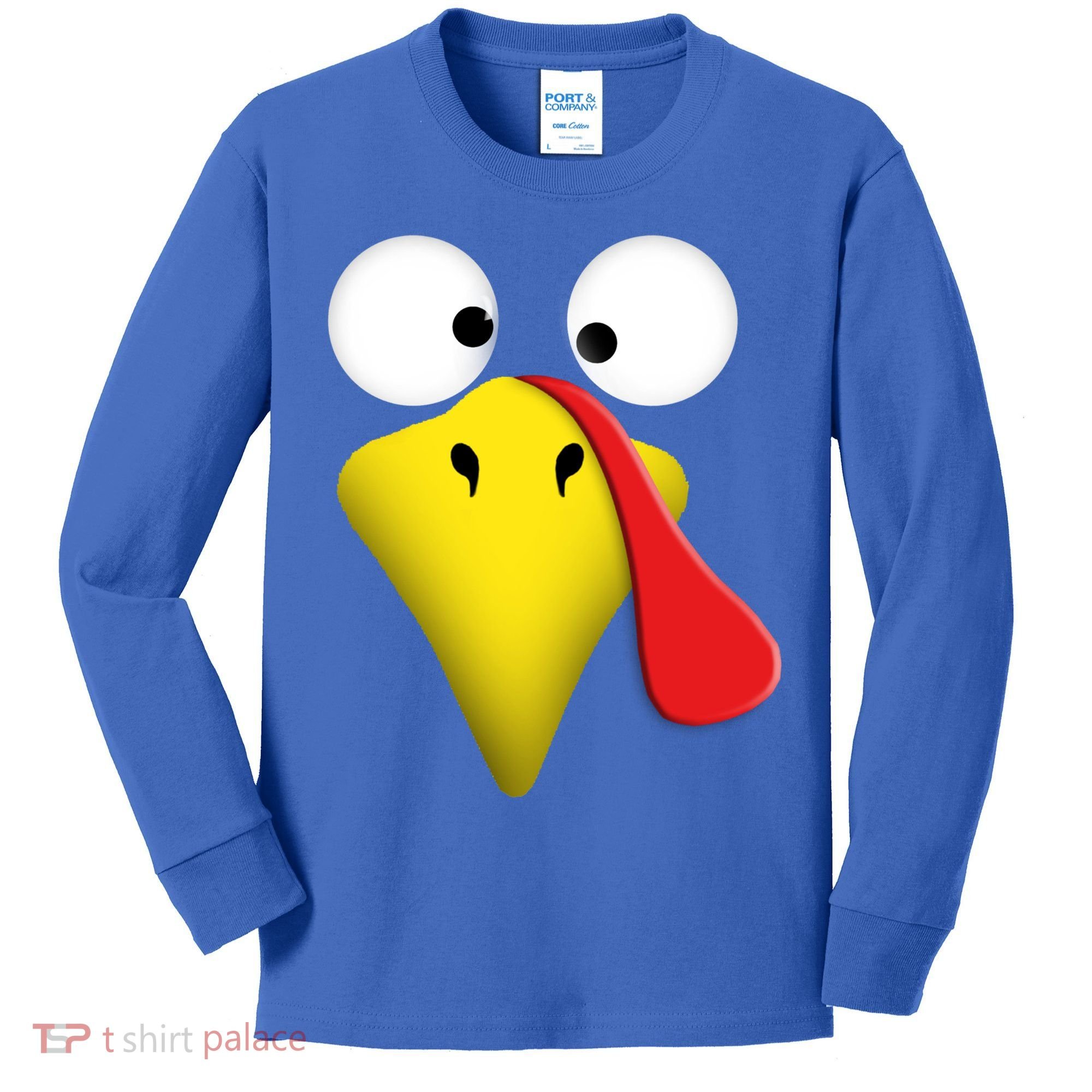 Happy Thanksgiving Turkey Outfit Funny Gift Kids Long Sleeve Shirt