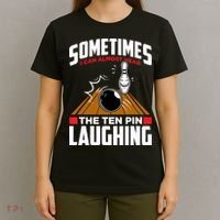 Hear The Ten Pin Laughing Funny Bowler & Bowling TShirt T-Shirt thumb 4