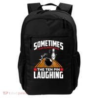Hear The Ten Pin Laughing Funny Bowler & Bowling TShirt Backpack thumb 0