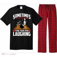 Hear The Ten Pin Laughing Funny Bowler & Bowling TShirt Pajama Set thumb 0
