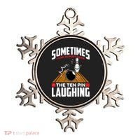 Hear The Ten Pin Laughing Funny Bowler & Bowling TShirt Ornament thumb 0