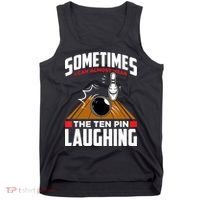 Hear The Ten Pin Laughing Funny Bowler & Bowling TShirt Tank Top thumb 0