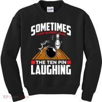 Hear The Ten Pin Laughing Funny Bowler & Bowling TShirt Kids Sweatshirt thumb 0