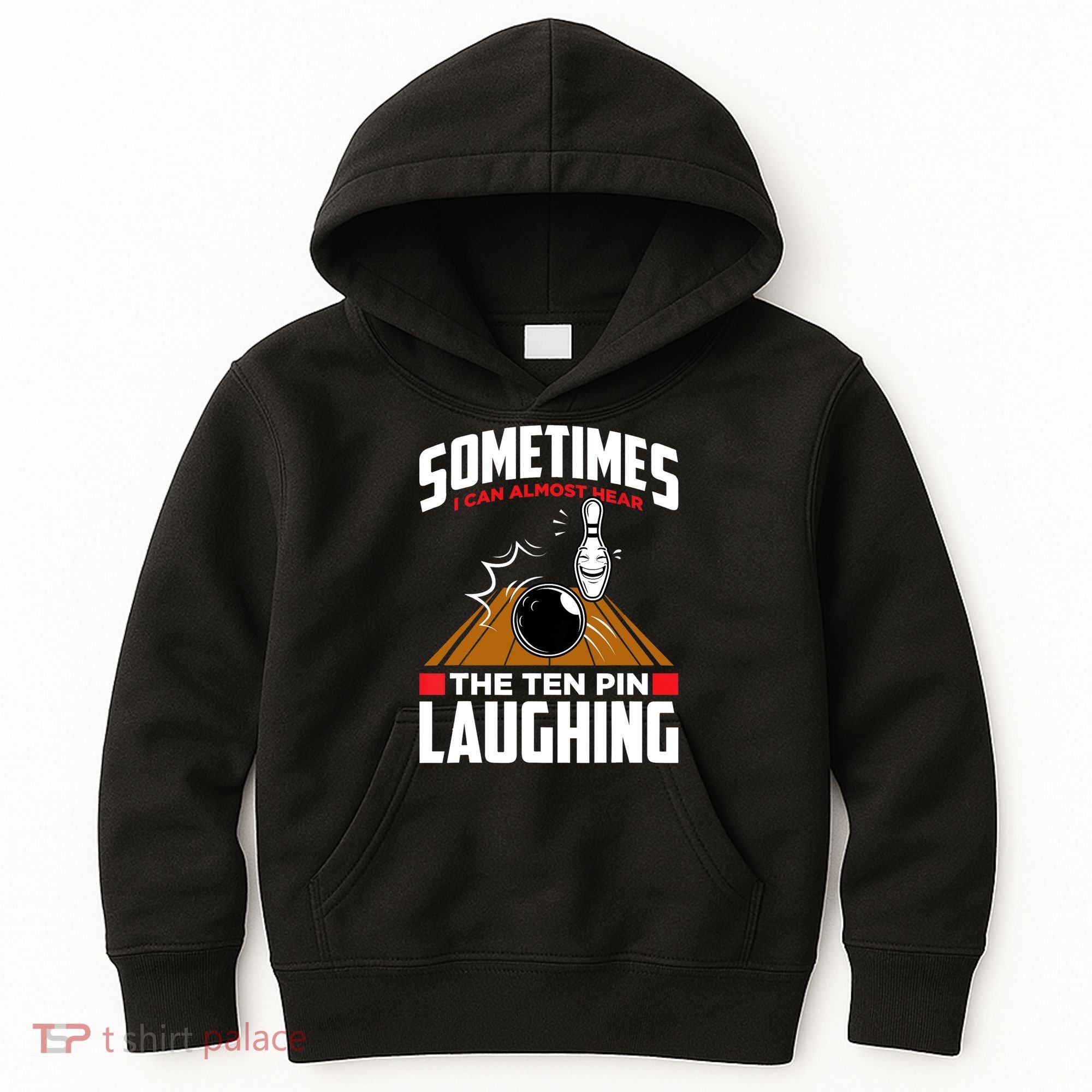 Hear The Ten Pin Laughing Funny Bowler & Bowling TShirt Kids Hoodie