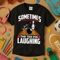 Hear The Ten Pin Laughing Funny Bowler & Bowling TShirt Kids T-Shirt thumb 3