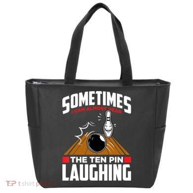 Hear The Ten Pin Laughing Funny Bowler & Bowling TShirt Tote Bag