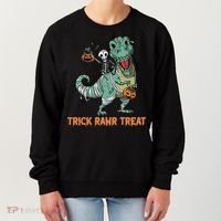 Halloween Trex Tgiftrex Trick Rawr Treat Funny Dinosaur Mummy Gift Women's Sweatshirt thumb 0