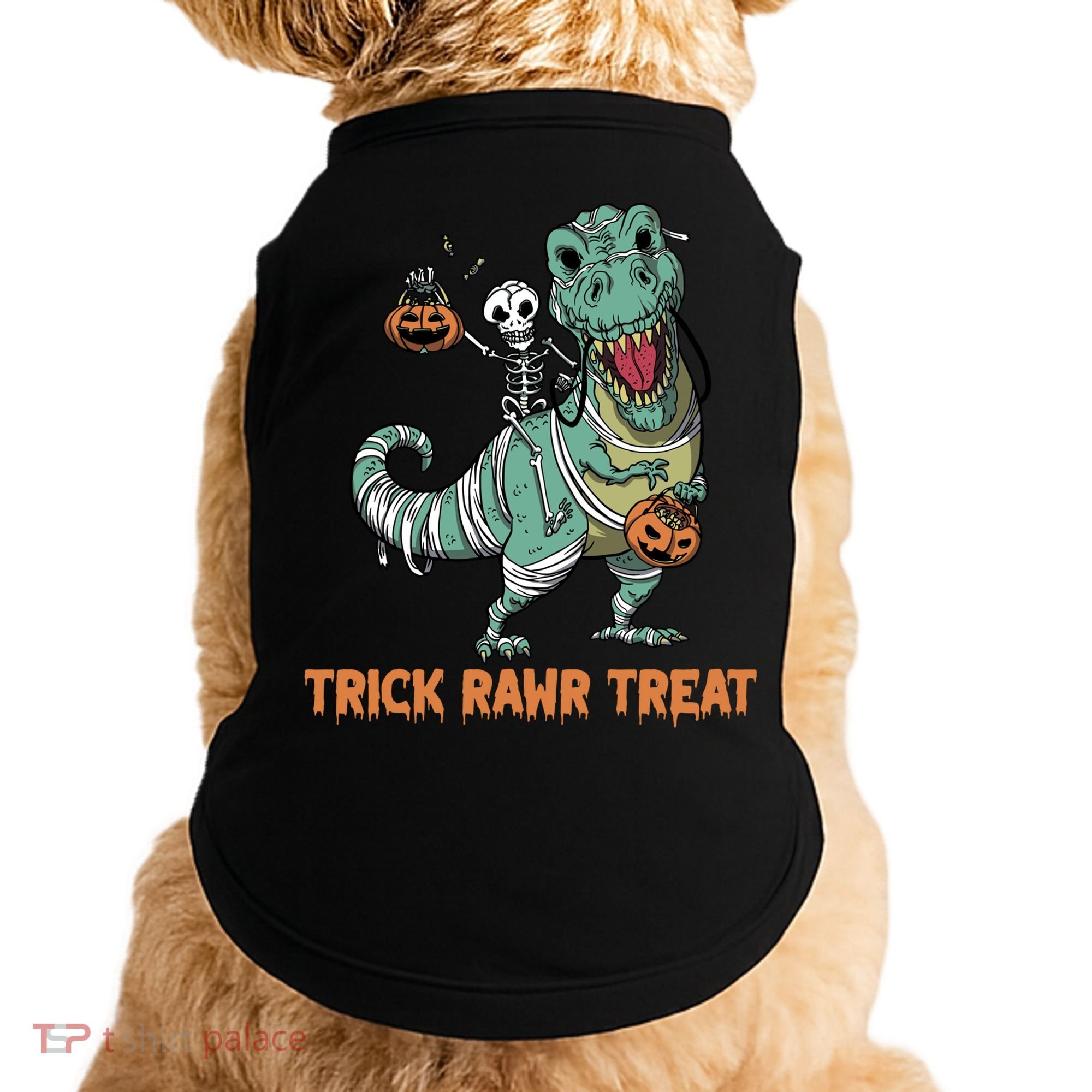 Halloween Trex Tgiftrex Trick Rawr Treat Funny Dinosaur Mummy Gift Doggie Tank