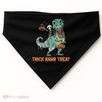 Halloween Trex Tgiftrex Trick Rawr Treat Funny Dinosaur Mummy Gift USA-Made Doggie Bandana thumb 0