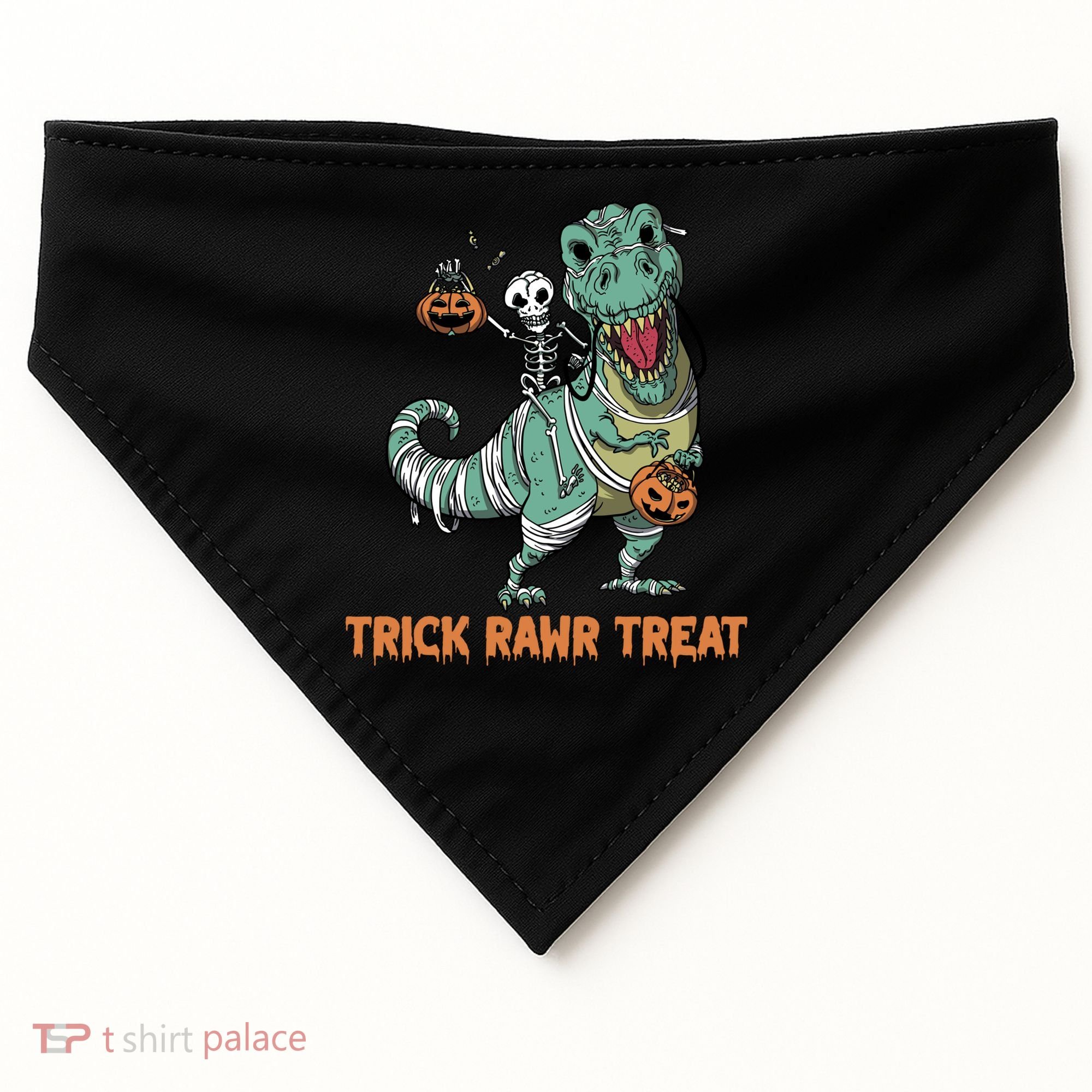 Halloween Trex Tgiftrex Trick Rawr Treat Funny Dinosaur Mummy Gift USA-Made Doggie Bandana