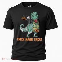 Halloween Trex Tgiftrex Trick Rawr Treat Funny Dinosaur Mummy Gift Cooling Performance Crew T-Shirt thumb 0