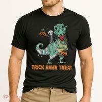 Halloween Trex Tgiftrex Trick Rawr Treat Funny Dinosaur Mummy Gift Cooling Performance Crew T-Shirt thumb 2