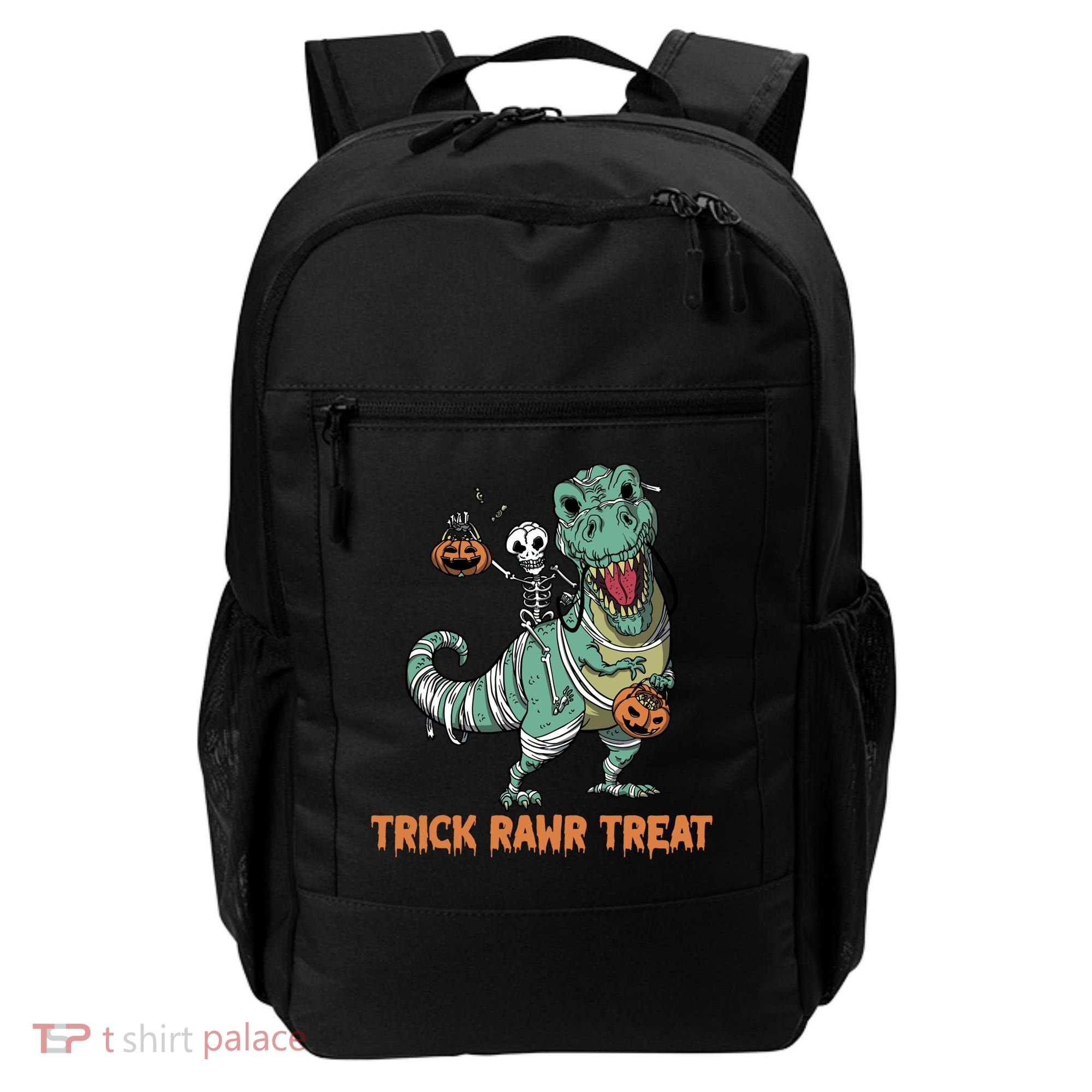 Halloween Trex Tgiftrex Trick Rawr Treat Funny Dinosaur Mummy Gift Backpack