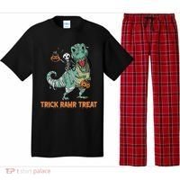 Halloween Trex Tgiftrex Trick Rawr Treat Funny Dinosaur Mummy Gift Pajama Set thumb 0