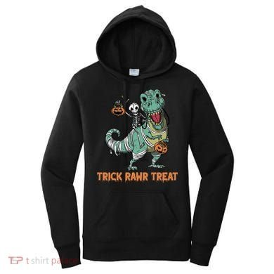 Halloween Trex Tgiftrex Trick Rawr Treat Funny Dinosaur Mummy Gift Women's Hoodie