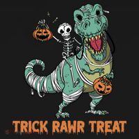 Halloween Trex Tgiftrex Trick Rawr Treat Funny Dinosaur Mummy Gift Cropped Pullover Crew thumb 4