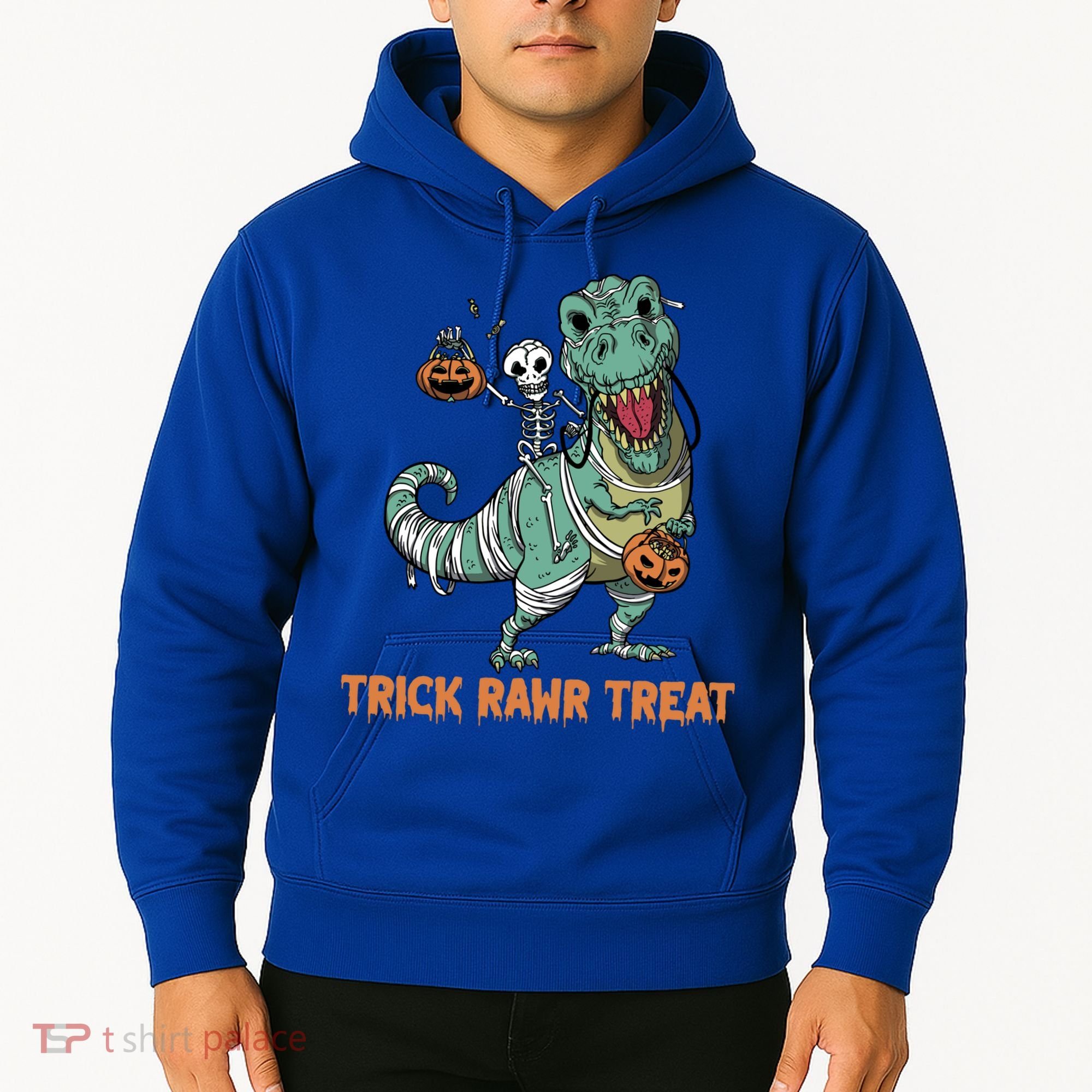 Halloween Trex Tgiftrex Trick Rawr Treat Funny Dinosaur Mummy Gift Hoodie