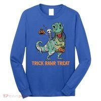Halloween Trex Tgiftrex Trick Rawr Treat Funny Dinosaur Mummy Gift Long Sleeve Shirt thumb 0