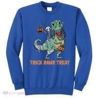 Halloween Trex Tgiftrex Trick Rawr Treat Funny Dinosaur Mummy Gift Sweatshirt thumb 0