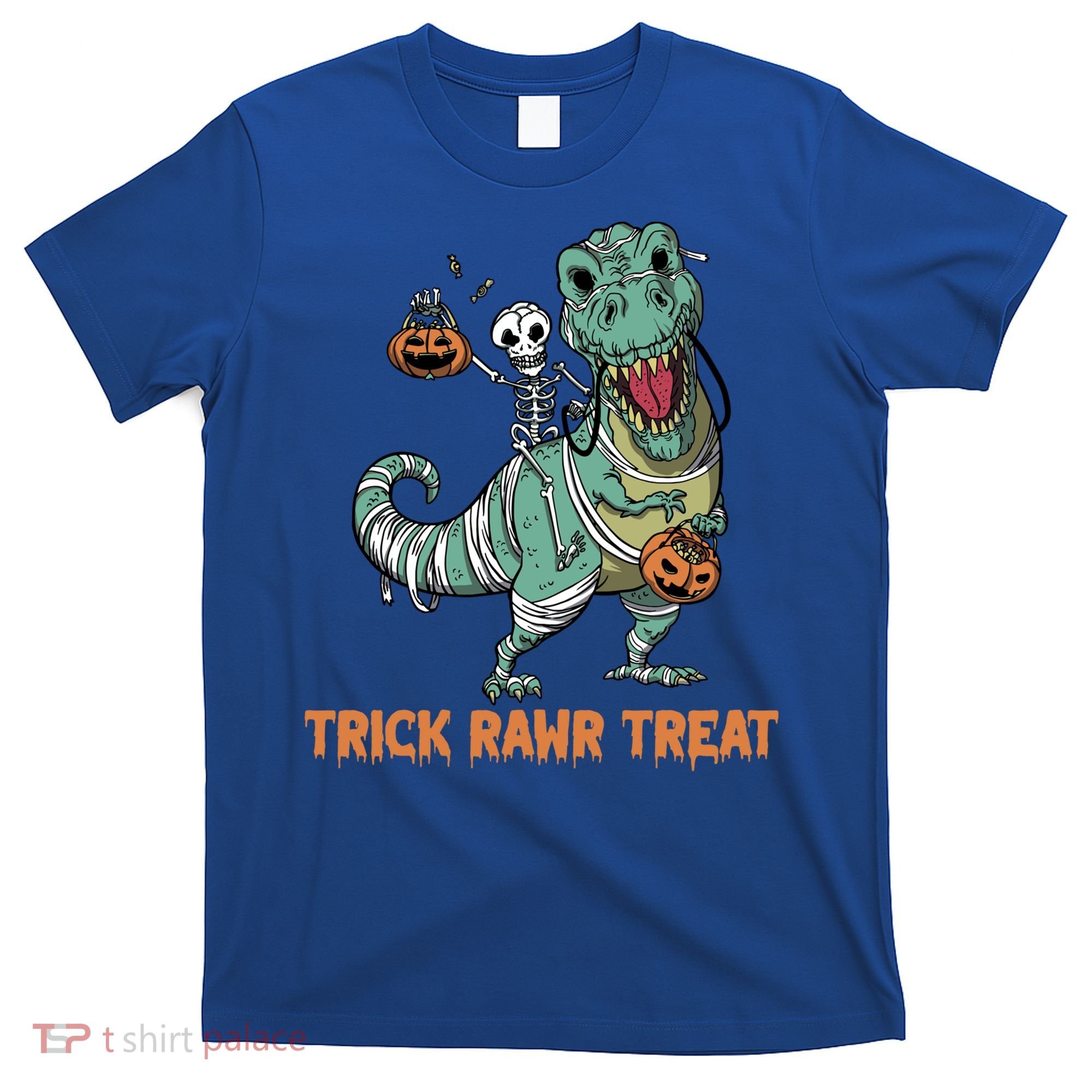 Halloween Trex Tgiftrex Trick Rawr Treat Funny Dinosaur Mummy Gift T-Shirt