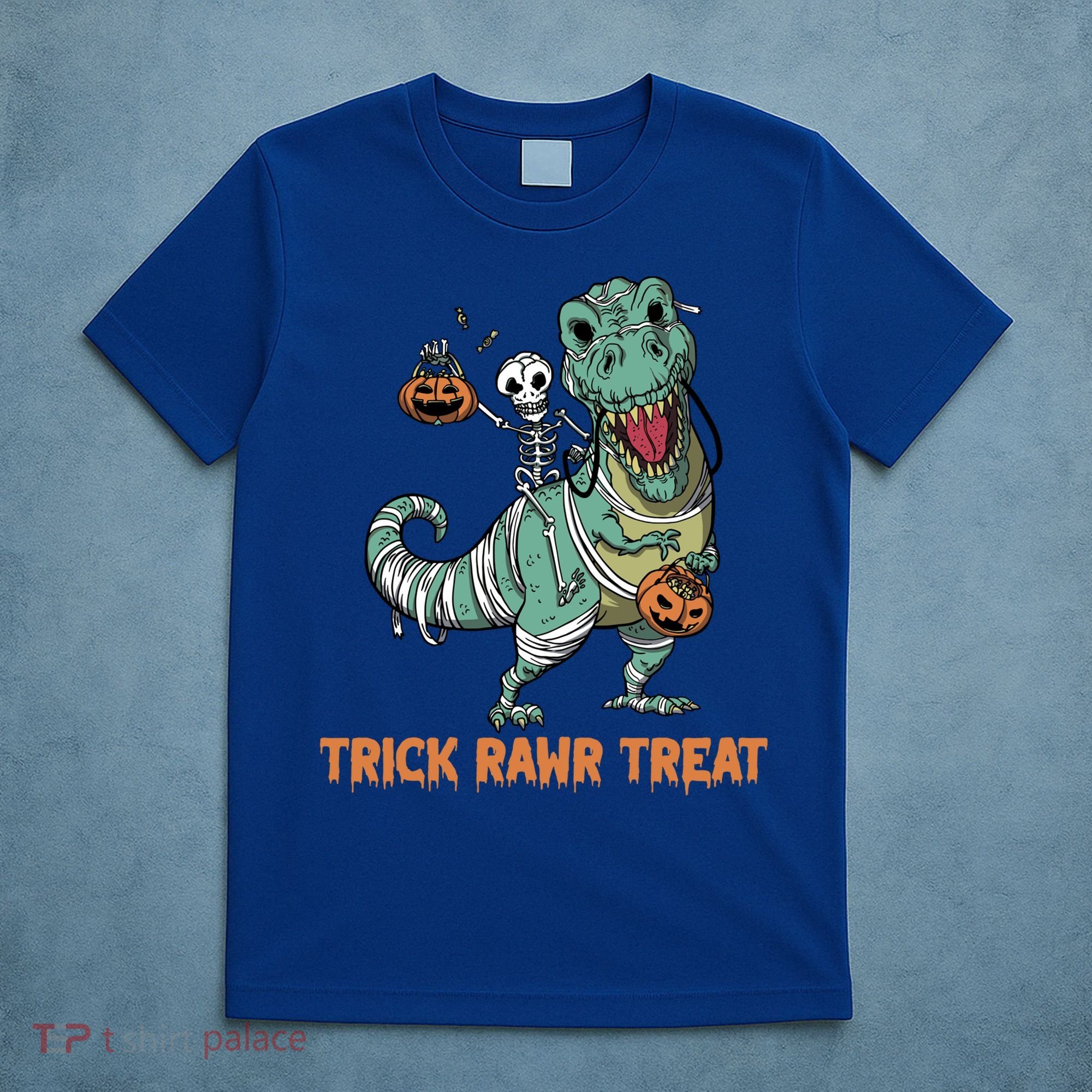 Halloween Trex Tgiftrex Trick Rawr Treat Funny Dinosaur Mummy Gift T-Shirt