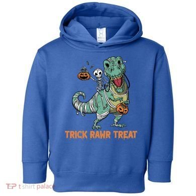 Halloween Trex Tgiftrex Trick Rawr Treat Funny Dinosaur Mummy Gift Toddler Hoodie
