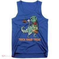 Halloween Trex Tgiftrex Trick Rawr Treat Funny Dinosaur Mummy Gift Tank Top thumb 0