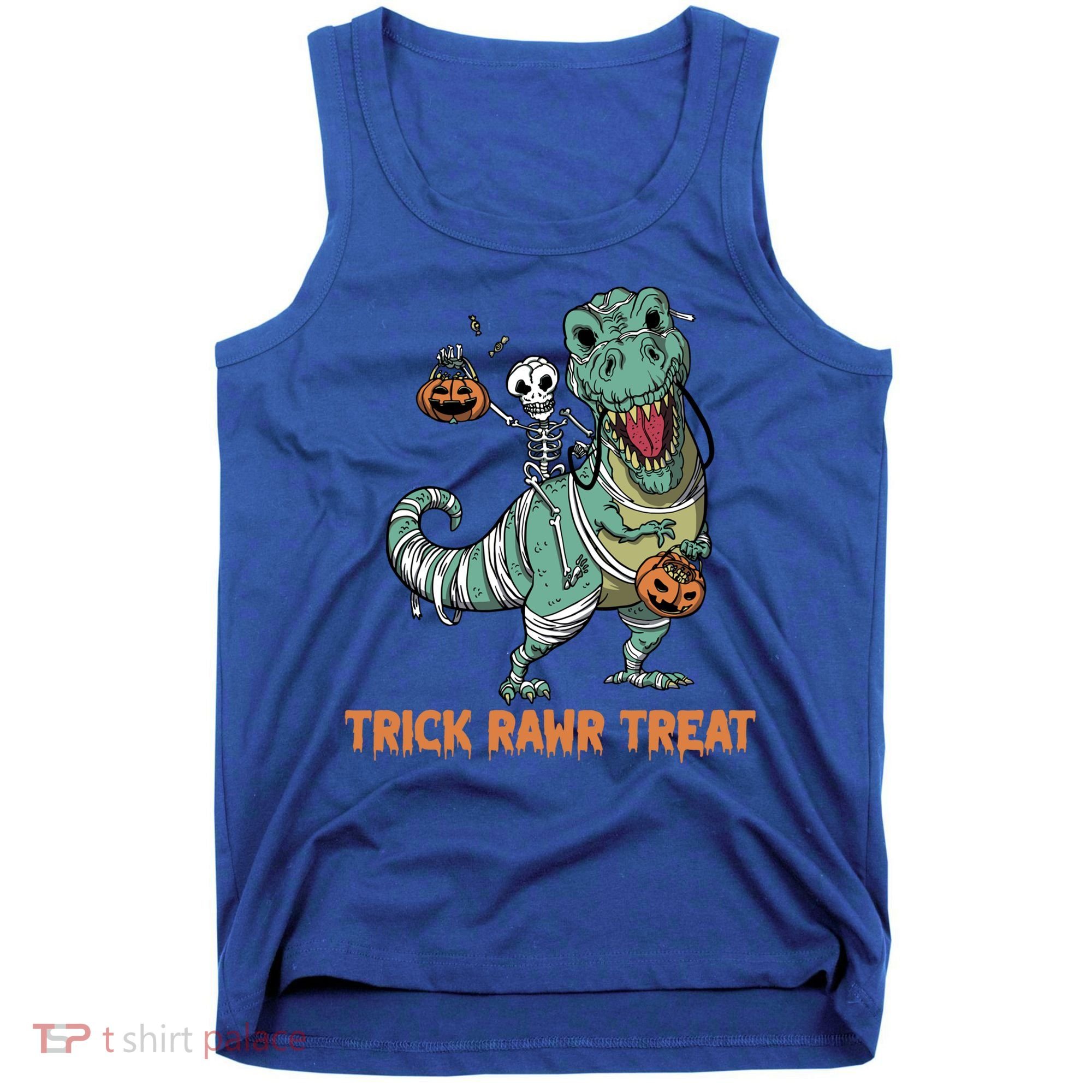 Halloween Trex Tgiftrex Trick Rawr Treat Funny Dinosaur Mummy Gift Tank Top