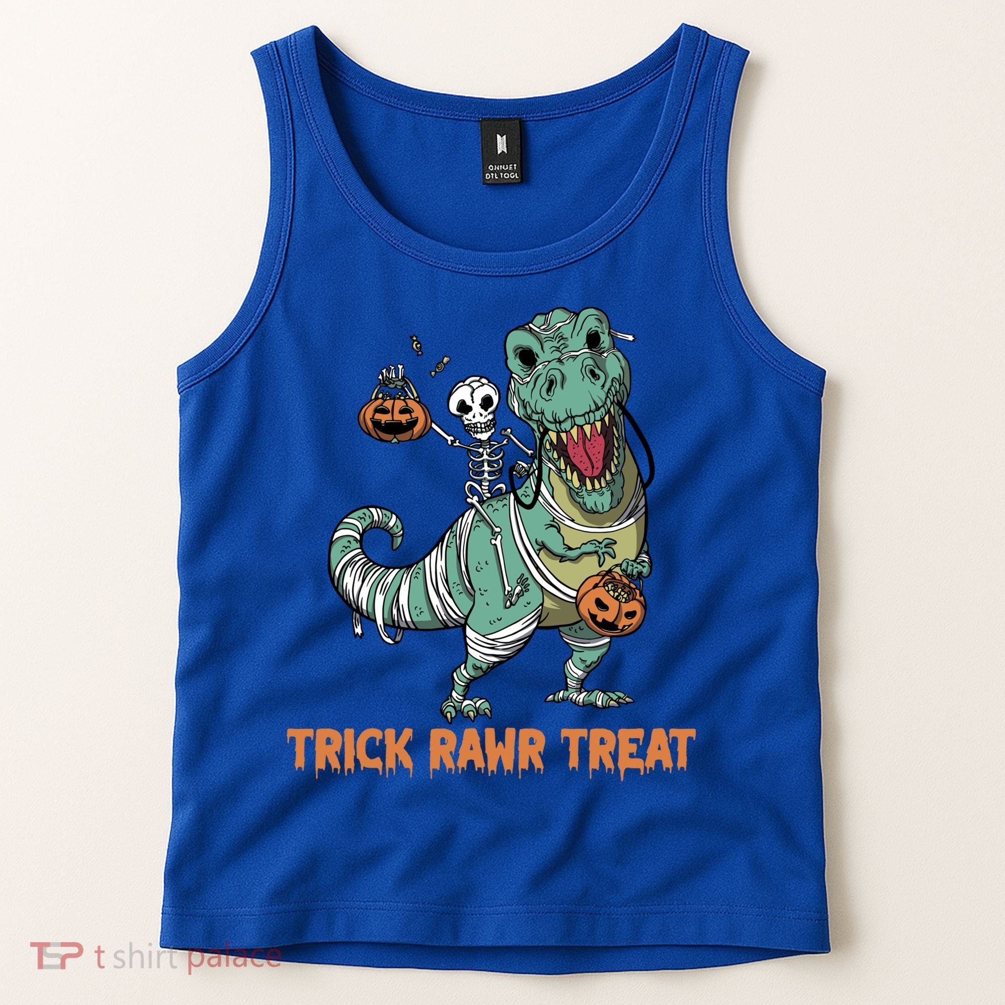 Halloween Trex Tgiftrex Trick Rawr Treat Funny Dinosaur Mummy Gift Tank Top