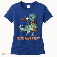 Halloween Trex Tgiftrex Trick Rawr Treat Funny Dinosaur Mummy Gift Women's T-Shirt thumb 0