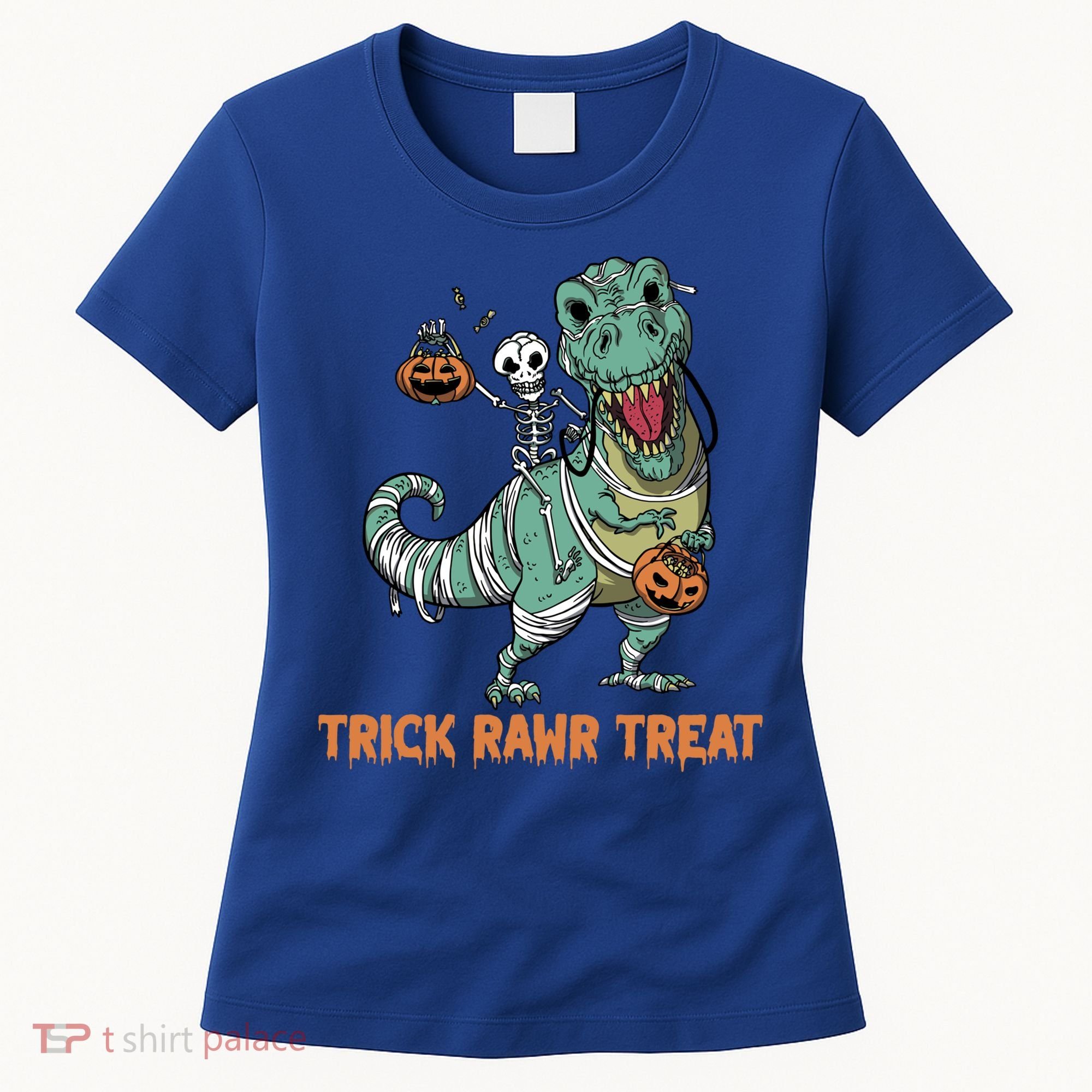 Halloween Trex Tgiftrex Trick Rawr Treat Funny Dinosaur Mummy Gift Women's T-Shirt
