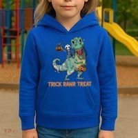 Halloween Trex Tgiftrex Trick Rawr Treat Funny Dinosaur Mummy Gift Kids Hoodie thumb 3