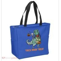 Halloween Trex Tgiftrex Trick Rawr Treat Funny Dinosaur Mummy Gift Tote Bag thumb 2