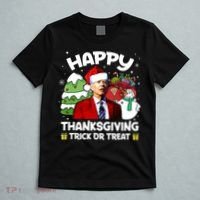 Happy Thanksgiving Trick Or Treat Joe Biden Santa Christmas T-Shirt thumb 5