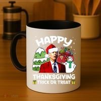 Happy Thanksgiving Trick Or Treat Joe Biden Santa Christmas Coffee Mug thumb 4