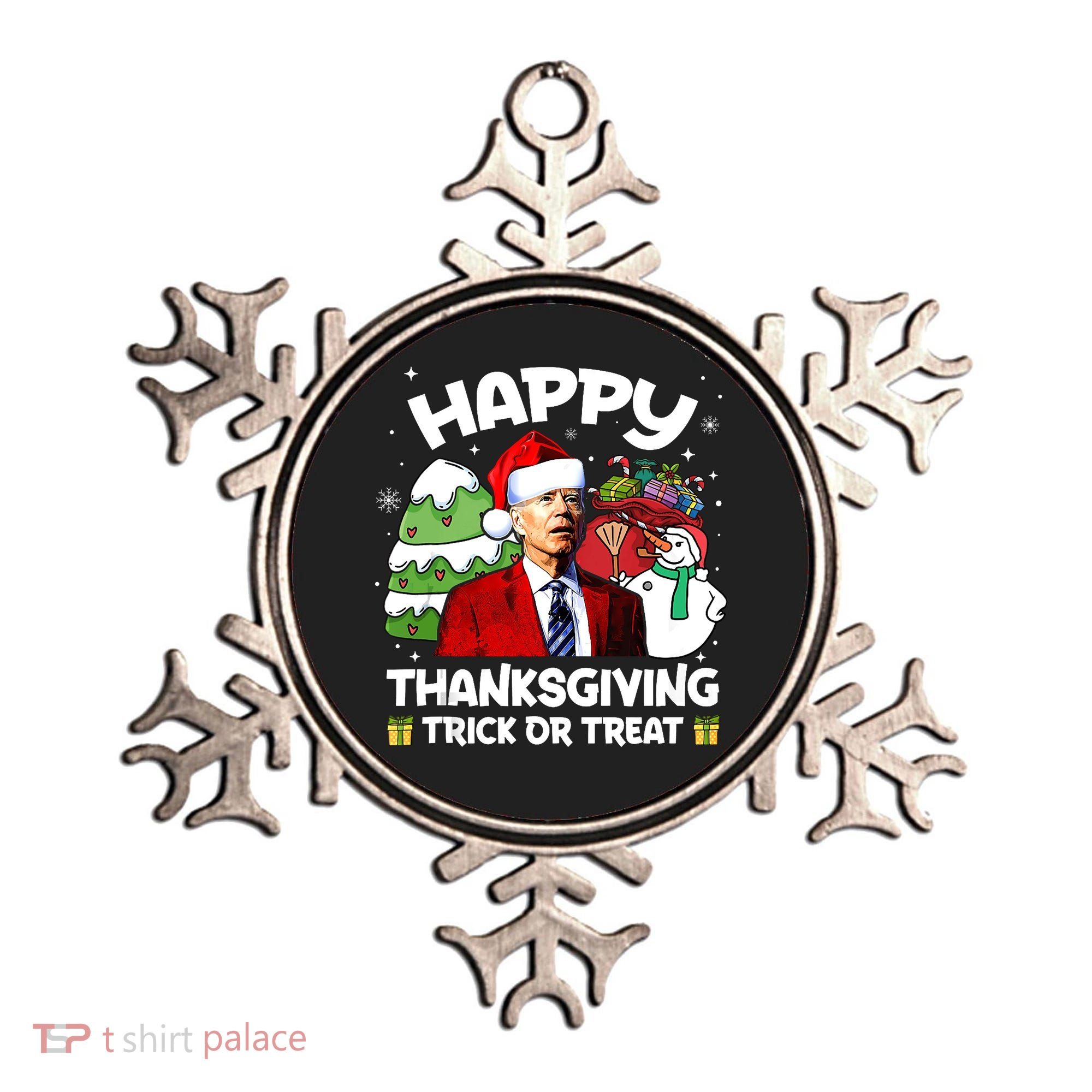 Happy Thanksgiving Trick Or Treat Joe Biden Santa Christmas Ornament