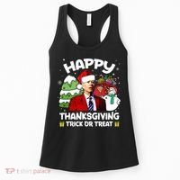Happy Thanksgiving Trick Or Treat Joe Biden Santa Christmas Women's Tank Top thumb 0
