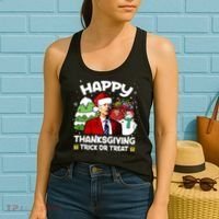 Happy Thanksgiving Trick Or Treat Joe Biden Santa Christmas Women's Tank Top thumb 2