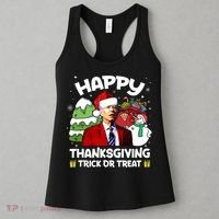 Happy Thanksgiving Trick Or Treat Joe Biden Santa Christmas Women's Tank Top thumb 3