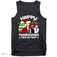 Happy Thanksgiving Trick Or Treat Joe Biden Santa Christmas Tank Top thumb 0
