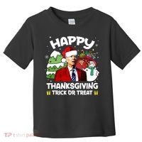Happy Thanksgiving Trick Or Treat Joe Biden Santa Christmas Toddler T-Shirt thumb 0