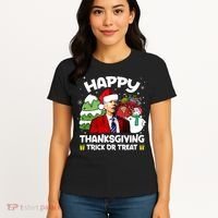 Happy Thanksgiving Trick Or Treat Joe Biden Santa Christmas Women's T-Shirt thumb 4