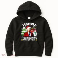 Happy Thanksgiving Trick Or Treat Joe Biden Santa Christmas Kids Hoodie thumb 0