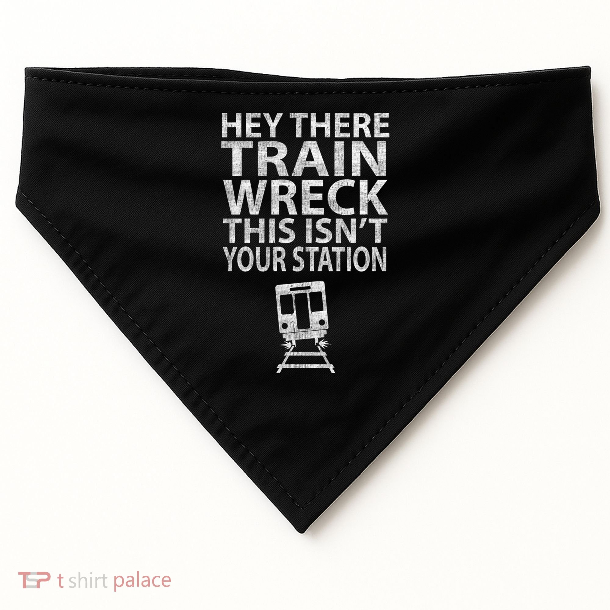 Hey There Train Wreck This Isnt Your Station Gift USA-Made Doggie Bandana
