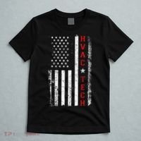 Hvac Technician Tech American Flag Vintage Hvac Technician T-Shirt thumb 5