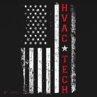 Hvac Technician Tech American Flag Vintage Hvac Technician T-Shirt thumb 7