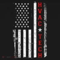 Hvac Technician Tech American Flag Vintage Hvac Technician Button thumb 1