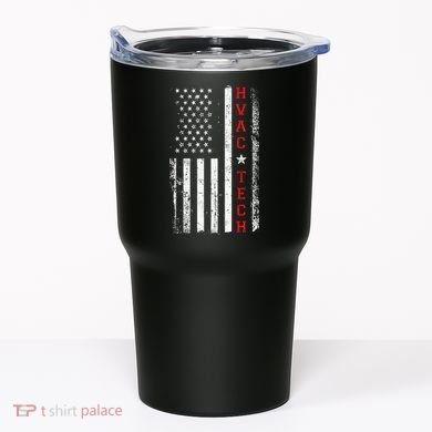 Hvac Technician Tech American Flag Vintage Hvac Technician Tumbler