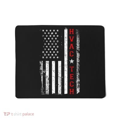 Hvac Technician Tech American Flag Vintage Hvac Technician Mousepad